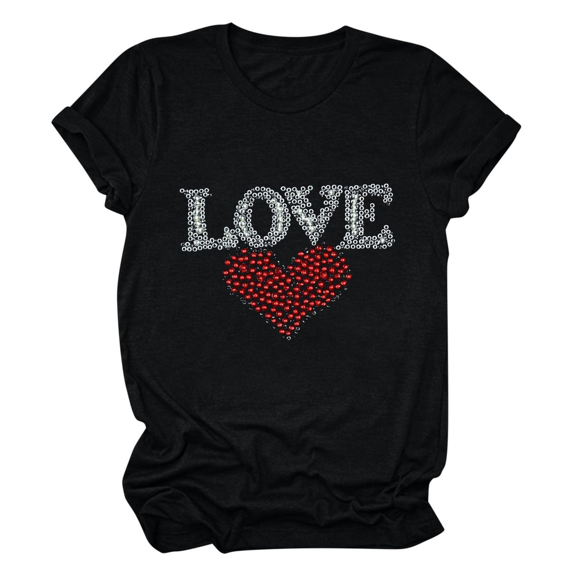 Tbopshirt Valentine's Day T-Shirts for Women Short Sleeve Graphic Tees, Plus Size Womens Tops,Valentines Day Fashion Printed T-shirt S-XXXL