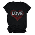 Tbopshirt Valentine's Day T-Shirts for Women Short Sleeve Graphic Tees, Plus Size Womens Tops,Valentines Day Fashion Printed T-shirt S-XXXL