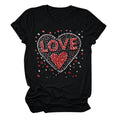 Tbopshirt Valentine's Day T-Shirts for Women Short Sleeve Graphic Tees, Plus Size Womens Tops,Valentines Day Fashion Printed T-shirt S-XXXL