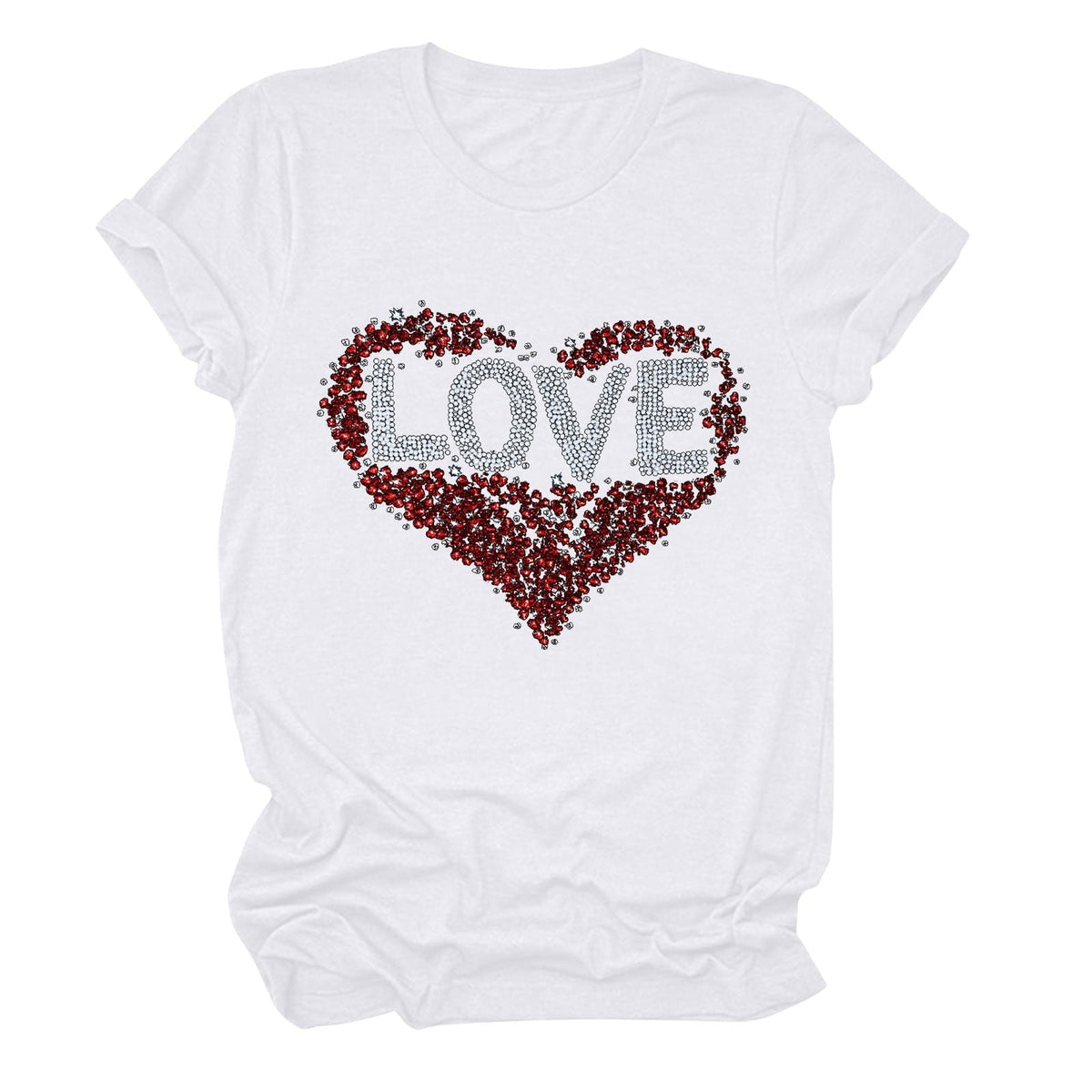 Tbopshirt Valentine's Day T-Shirts for Women Short Sleeve Graphic Tees, Plus Size Womens Tops,Valentines Day Fashion Printed T-shirt S-XXXL