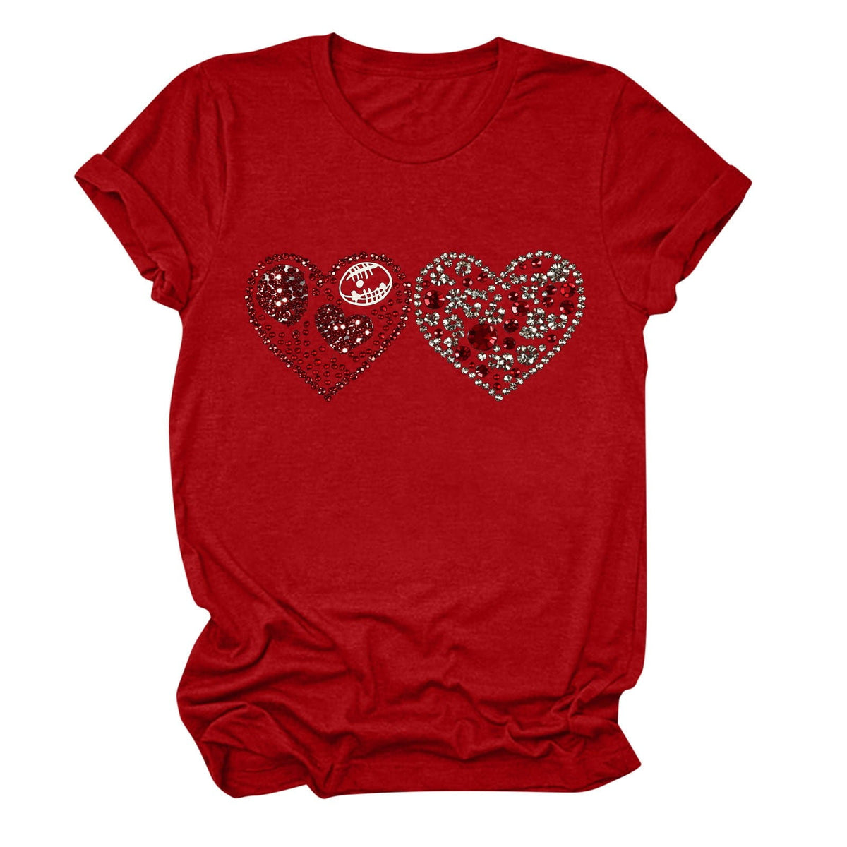 Tbopshirt Valentine's Day T-Shirts for Women Short Sleeve Graphic Tees, Plus Size Womens Tops,Valentines Day Fashion Printed T-shirt S-XXXL