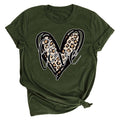 Tbopshirt Valentine's Day T-Shirts for Women Short Sleeve Graphic Tees, Printing Love Heart Round Neck Plus Size Womens Tops S-XXXL