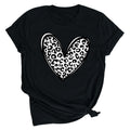 Tbopshirt Valentine's Day T-Shirts for Women Short Sleeve Graphic Tees, Printing Love Heart Round Neck Plus Size Womens Tops S-XXXL