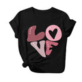 Tbopshirt Womens Tops,Valentine's Day T-Shirts for Women Short Sleeve Graphic Tees,Plus Size Tops,Fashion Women Valentines Day Heart Printed T-shirt Novelty Graphic Tops S-XXXL