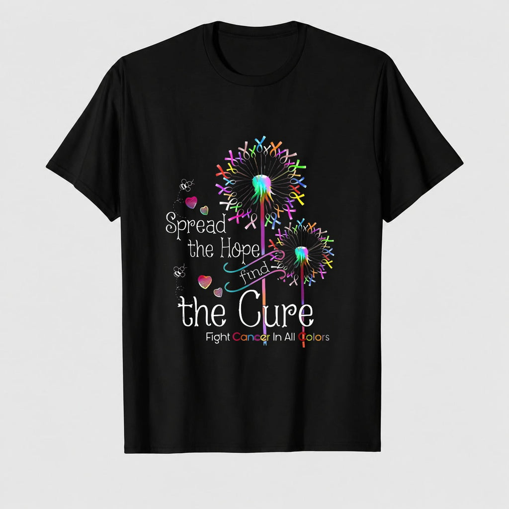 Women's Breast Cancer Awareness Strong Choice Ribbon Graphic T-Shirt, 100% Cotton Short Sleeve Shirt