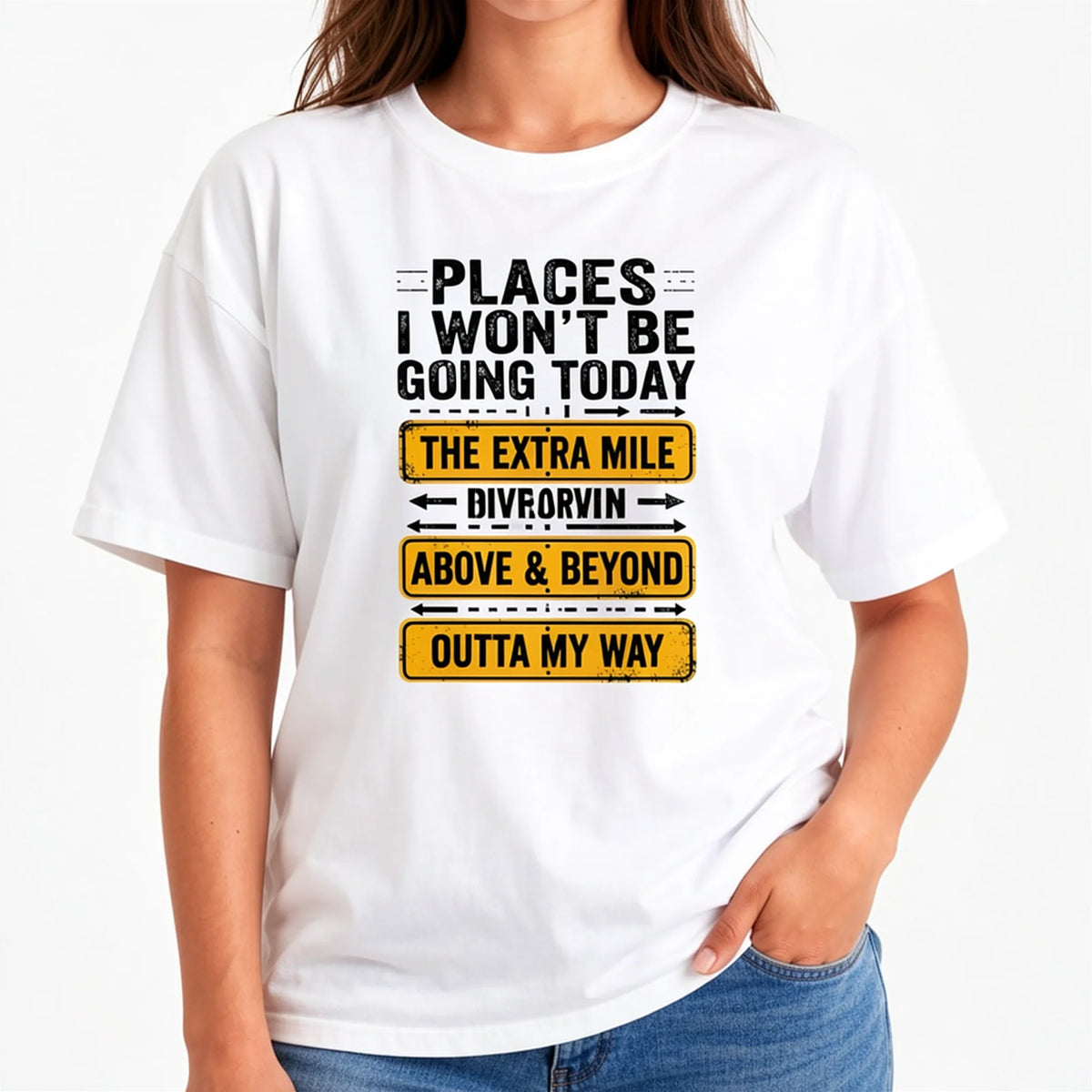Women's Places I Won't Be Going Funny Graphic T-Shirt, Sarcastic Cotton Crew Neck Casual Tee
