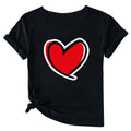 Womens Valentines Day T Shirt Love Graphic Tees for Women Fashion Crew Neck Casual Loose Short Sleeve Shirts (Black S)
