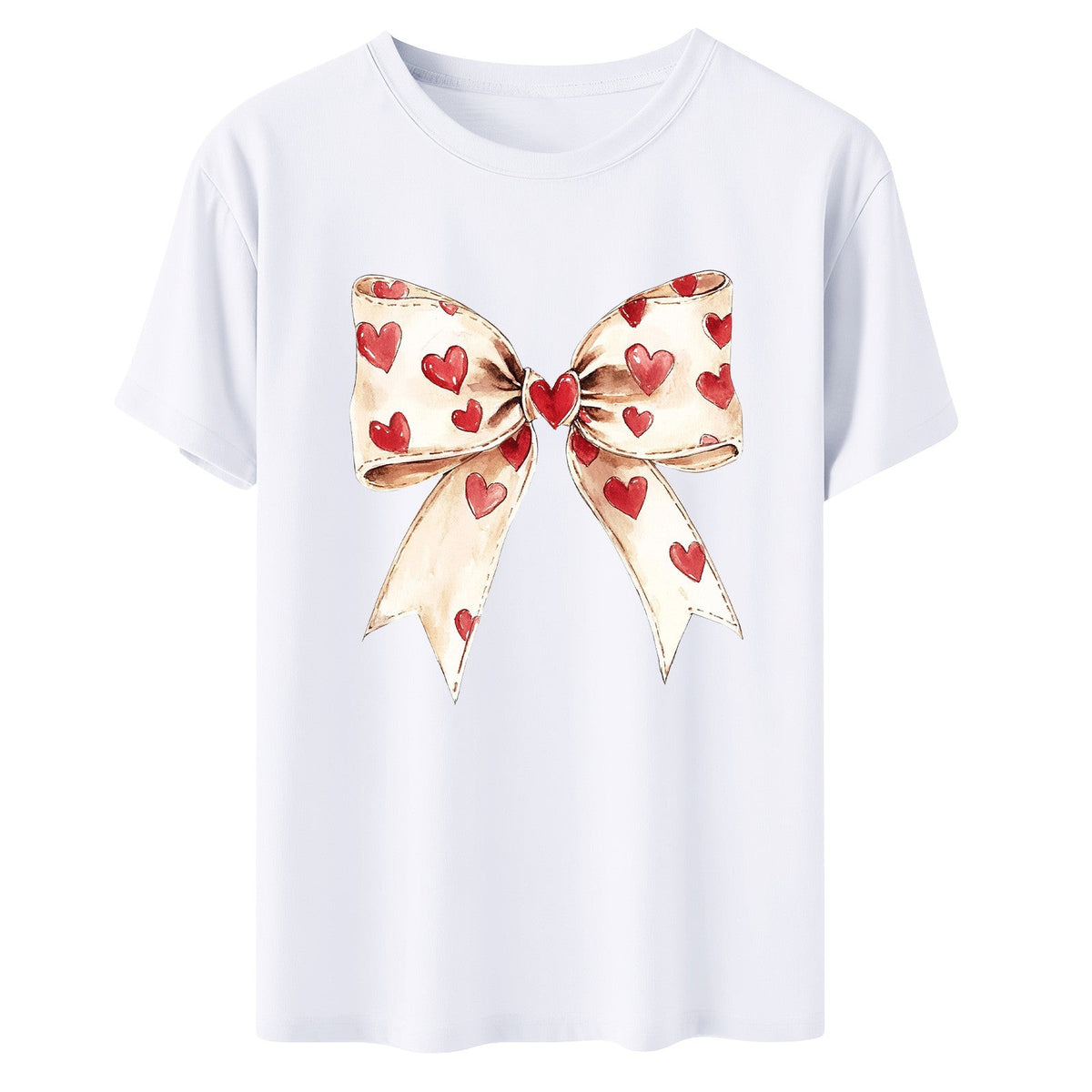 Womens Valentines Tshirts Cute Bow Valentine Day Graphic Tees Pullover Summer Short Sleeve Casual Tee Tops, L Black