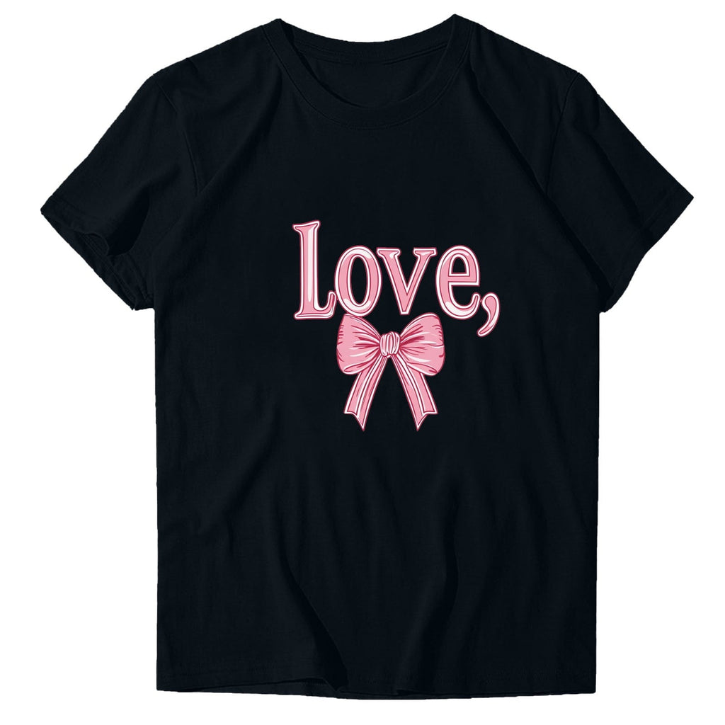 ShiShine Women's Love Graphic T Shirt Short Sleeve Casual Crewneck Tee Tops Summer Trendy Valentines Day Shirts