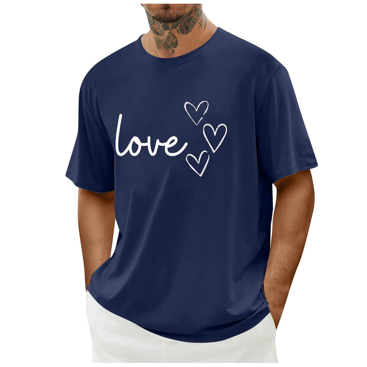 biudgviw Men's Valentines Day Shirt Short Sleeve Casual Printed Graphic Tee Tops Crewneck Lightweight Loose Fit T-Shirt S-XXL