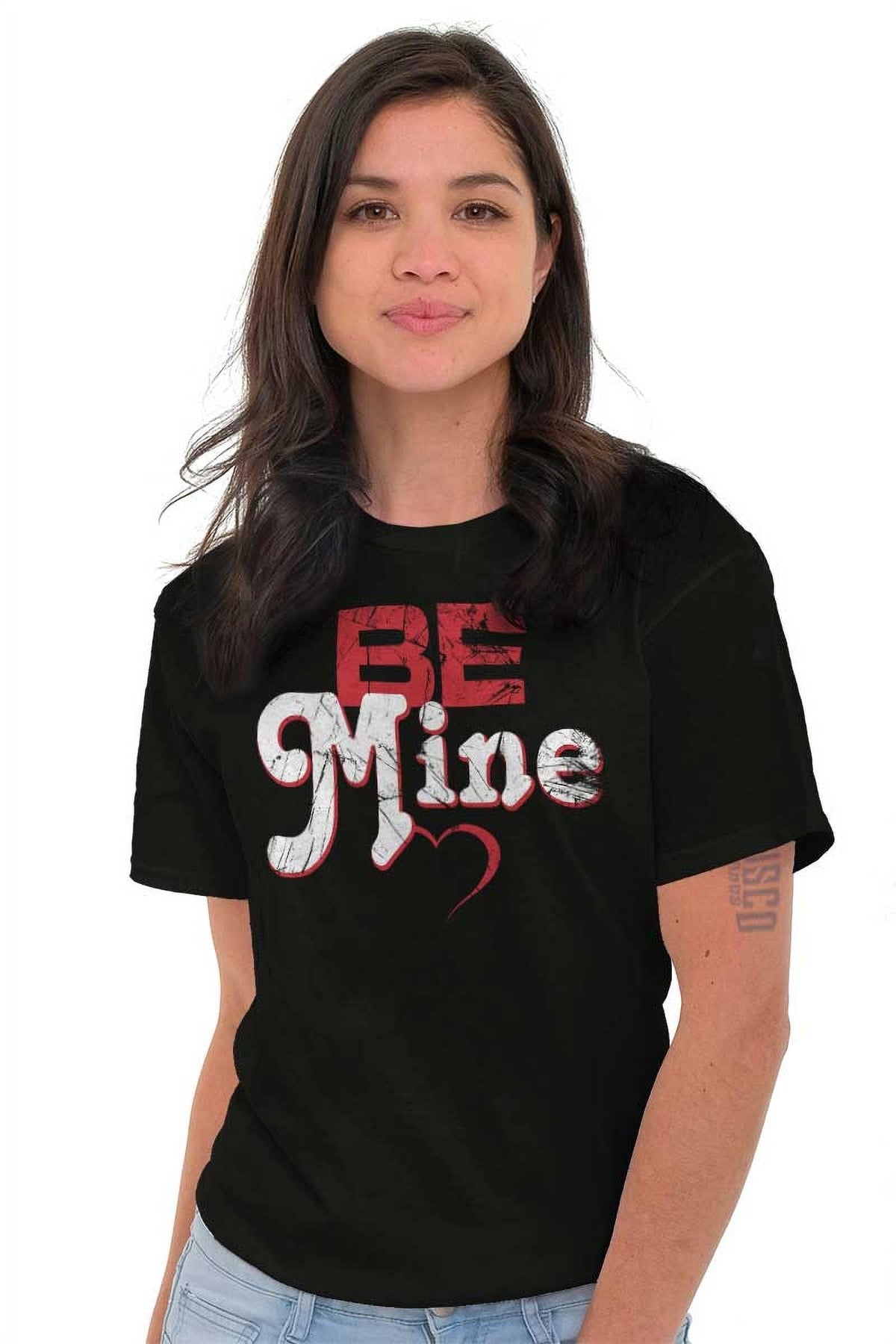 Be Mine Cute Valentines Day Love Women's Graphic T Shirt Tees Brisco Brands S