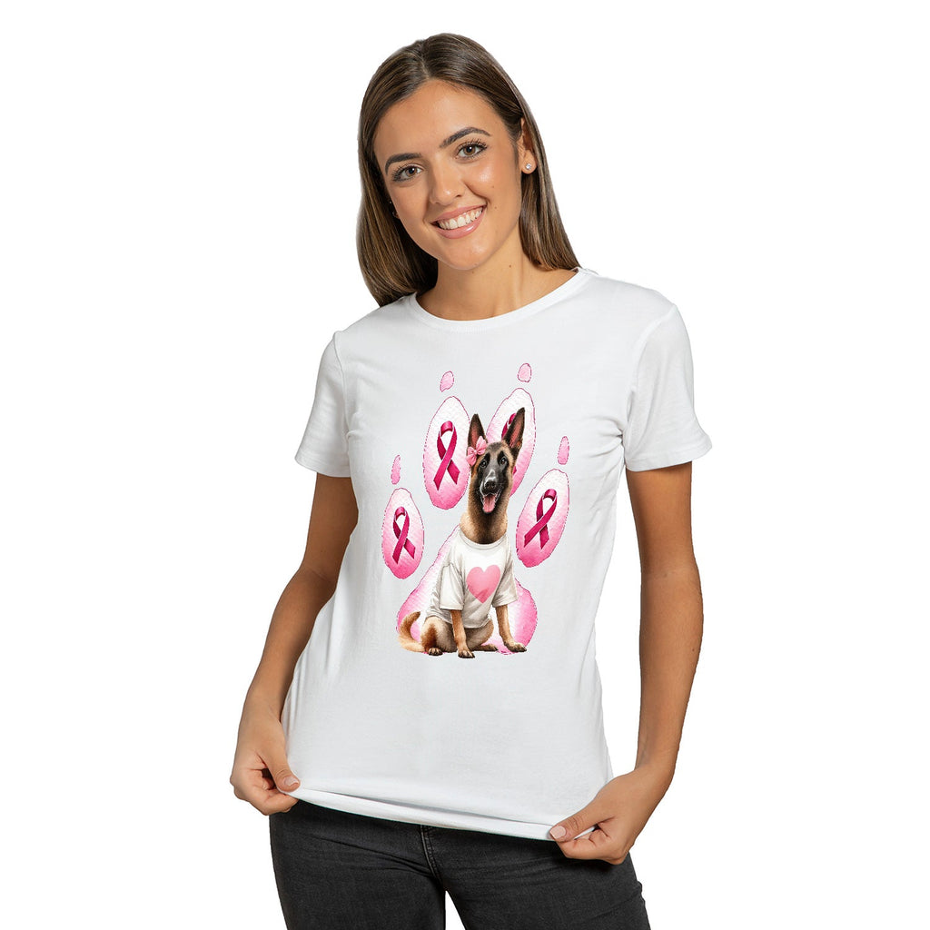 Faith Love Hope Belgian Malinois Breast Cancer Awareness Survivor Shirt T-shirt Unisex Merch Sheepdog Dog Lover Gifts - 02017
