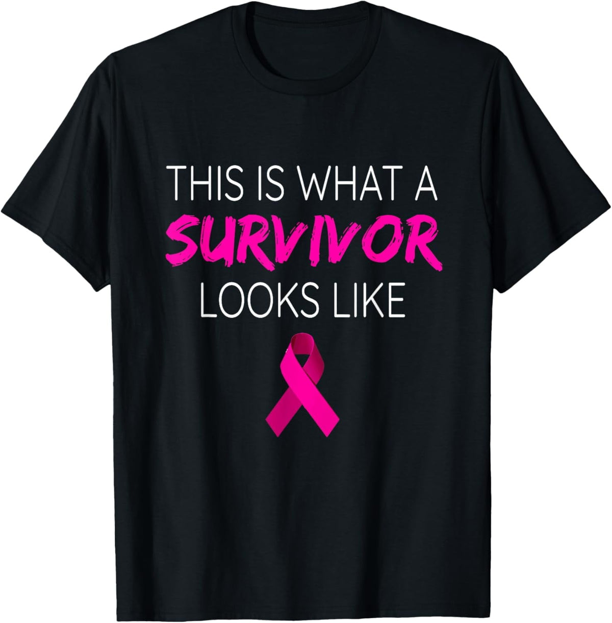 t-shirt Breast Cancer Awareness Shirt Survivor Pink Ribbon Gifts Tee T-Shirt mens，black，women，funny，journey，Crew Neck, Short Sleeve,printing